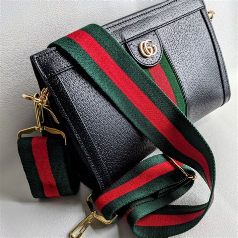 gucci purse strap red and green|authentic gucci purse strap.